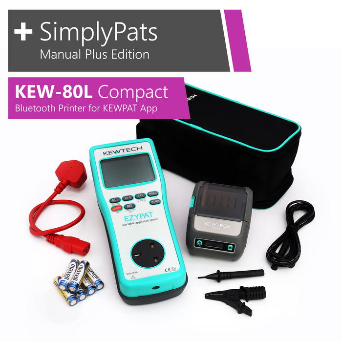 KEWTECH EZYPAT - KEW-80L Compact Bluetooth Printer for KEWPAT and SimplyPats Manual Plus Edition Software