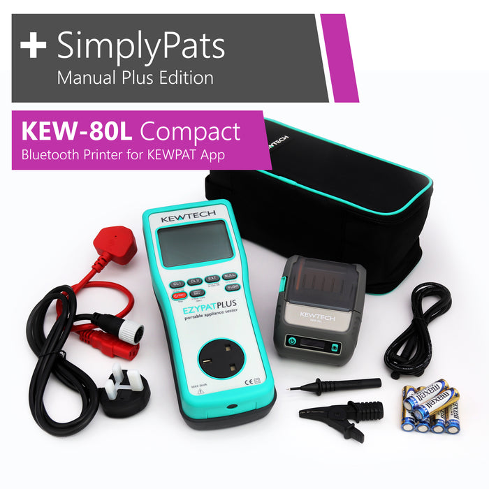 KEWTECH EZYPAT Plus - KEW-80L Compact Bluetooth Printer for KEWPAT and SimplyPats Manual Plus Edition