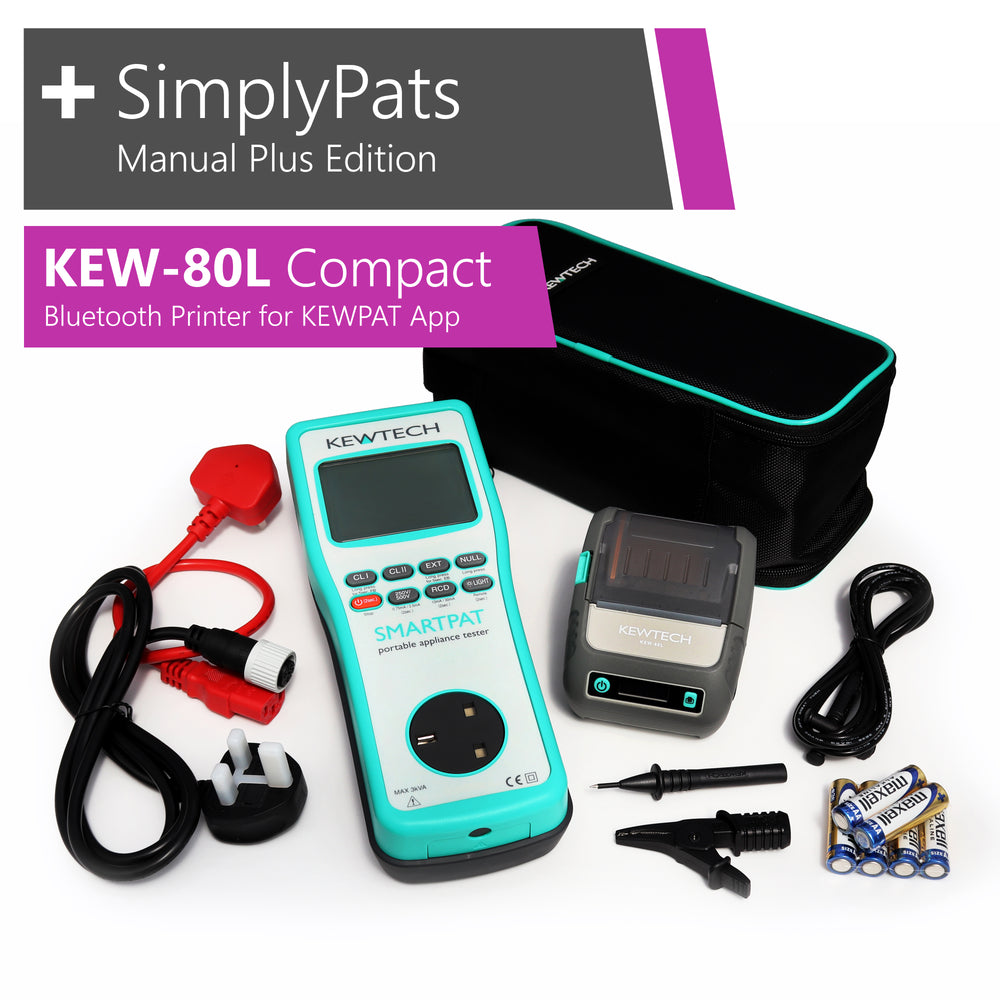 KEWTECH SMARTPAT - KEW-80L Compact Bluetooth Printer for KEWPAT and SimplyPats Manual Plus Edition