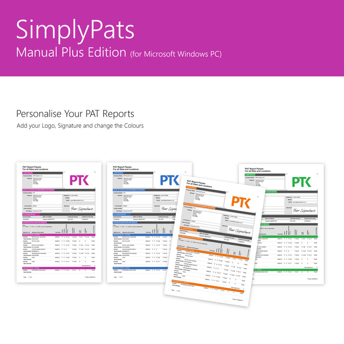 SimplyPats Manual Plus Edition and KEW-80L Bluetooth PAT Test Label Printer Bundle